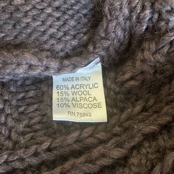 Elsamanda Purple Chunky Knit Circle Alpaca Wool Blend Sweater Size S - Picture 10 of 11